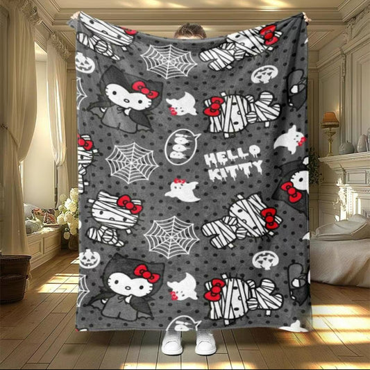 Hello Kitty Spider Web Pattern Blanket