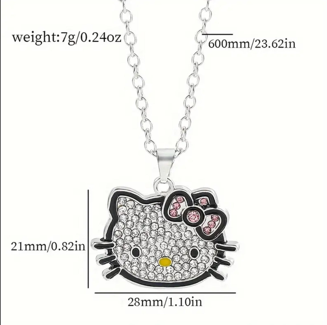 Charmkitty Pendant Necklace & Bracelet set