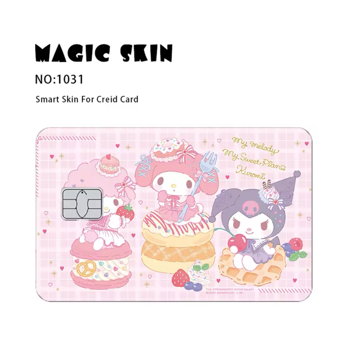 Hello Kitty Cute Sticker Film Cover For Debit Credit Card