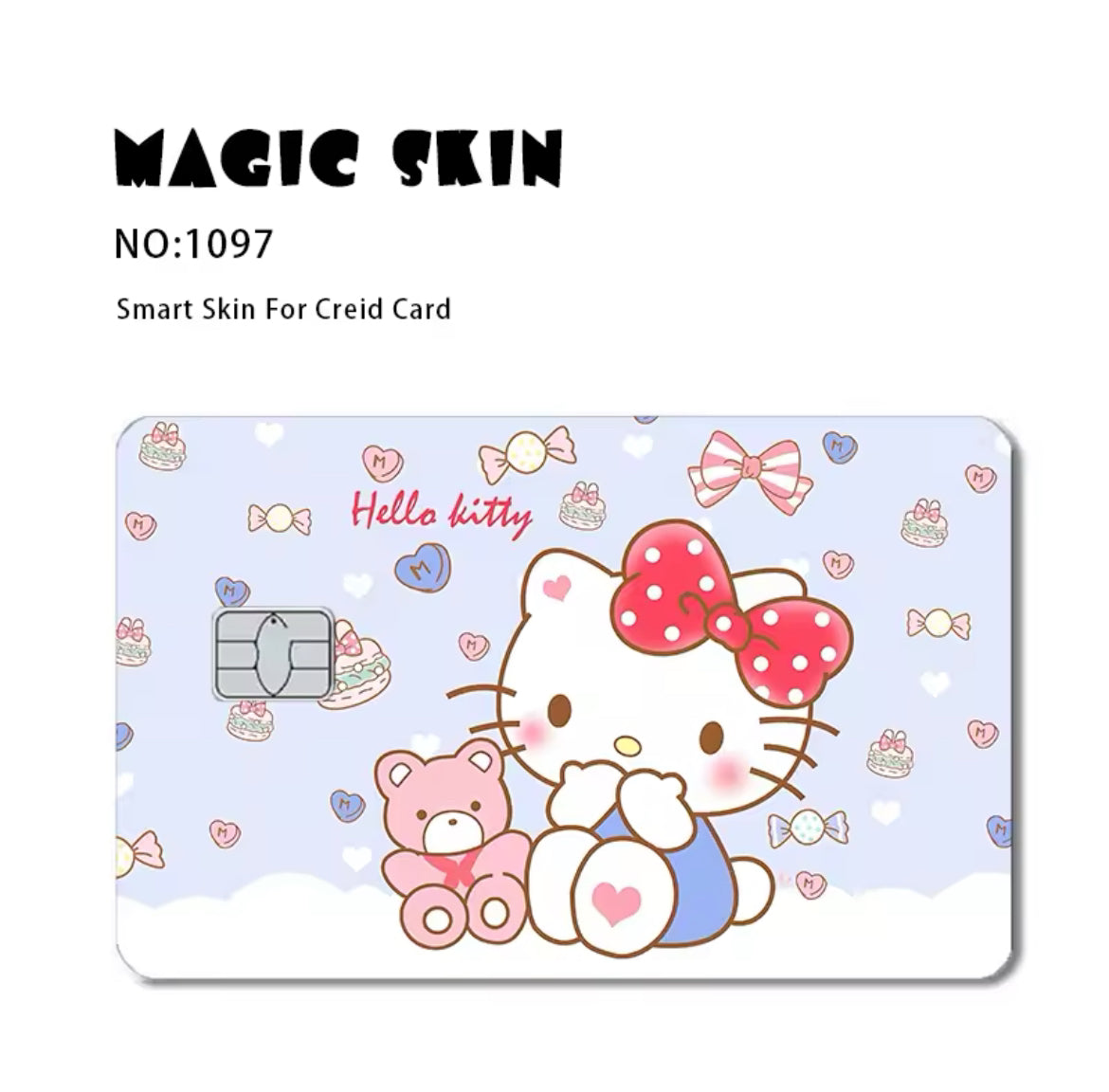 Hello Kitty Cute Sticker Film Cover For Debit Credit Card